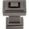 Jeffrey Alexander 1" Overall Length Brushed Pewter Square Delmar Cabinet Knob 585BNBDL - alternate 3